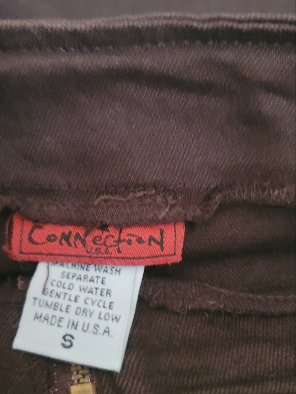 Vintage Connection Y2K Denim Belted Micro Mini Skirt | Size Small | Made in USA - Picture 3 of 8